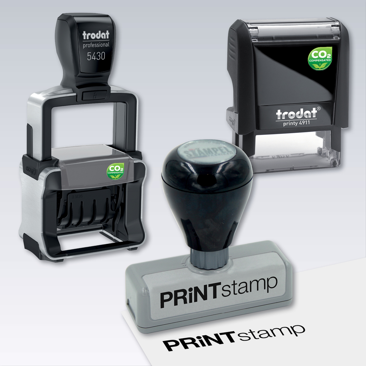 Stämplar med egen text - logga